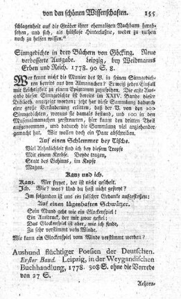 Ausbund flüchtiger Poesien der Deutschen. Bd.1.