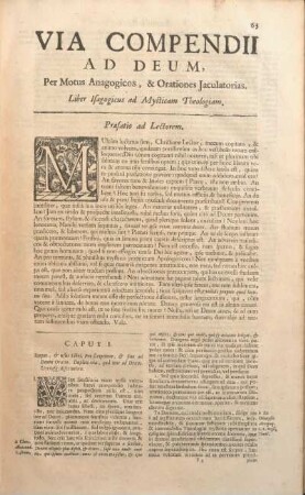 [III.] Via Compendii Ad Deum.