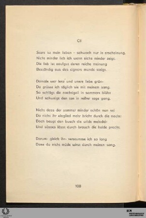 CII: Stark ist mein lieben – schwach nur in erscheinung.