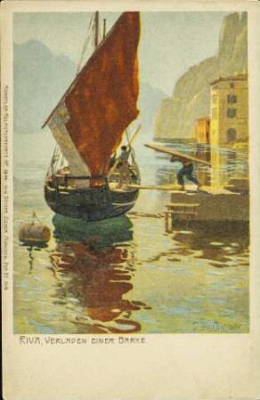 Riva, Verladen einer Barke.