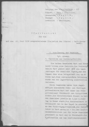 Wart-Ebershardt: Pfarrbericht 1938