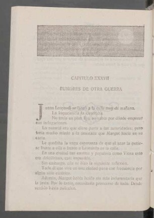 Capítulo XXXVII - Rumores de otra guerra