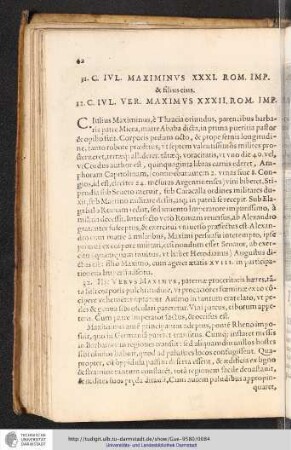 31. C. Iul. Maximinus XXXI. Rom. Imp. & filius eius 32. C. Iul. Ver. Maximus XXXII. Rom. Imp.