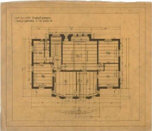 Billing, Hermann; Gernsbach, Scheffelstr. 1; Villa Weber - Grundriss 1. OG