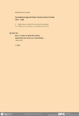 Gedichte der sorbischen Poetin Mina Witkojc