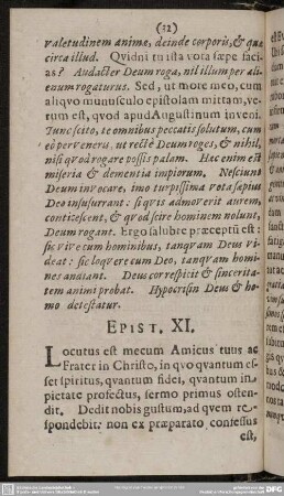 Epist. XI.