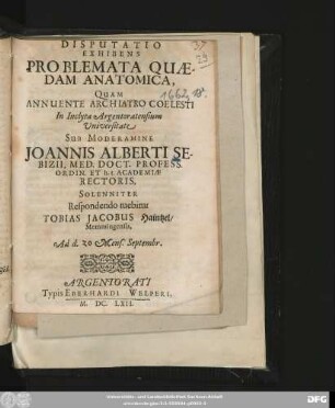 Disputatio Exhibens Problemata Quaedam Anatomica
