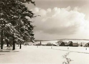 Deutscheinsiedel. Ortsansicht von Nordwesten. Blick nach Böhmisch-Einsiedel