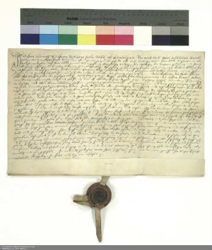 Revers Anna Katharina Scheffers bezüglich der Belehnung mit der Hälfte eines Freihofs in Maar und der Nutzung des Burgguts in Lauterbach durch Adalbert [von Schleifras], Abt von Fulda