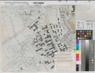 Münster (Münster) Lageplan der Hauptverteilerstationen der Universität 1966 1 : 2000 43 x 47,5 Pause Staatshochbauamt für die Universität Münster Regierung Münster Nr. 34077