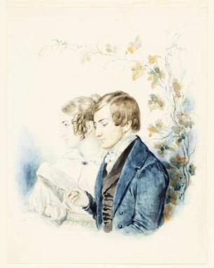 Bildnis eines jungen Paares mit Notenblatt