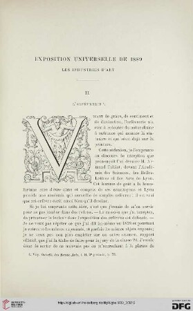 3. Pér. 2.1889: Les industries d'art, 2, L'orfèvrerie : Exposition Universelle de 1889
