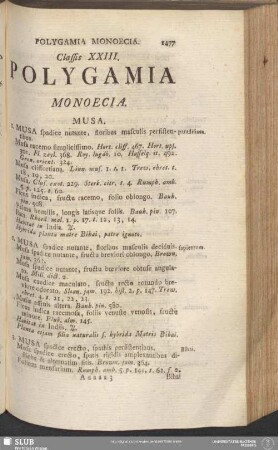 Classis XXIII. Polygamia