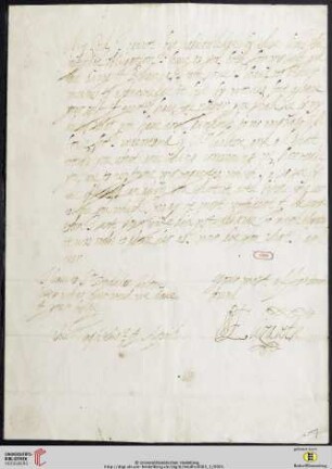 Brief von Elisabeth  an Unbekannt