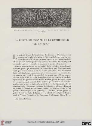 5. Pér. 3.1921: La porte de bronze de la cathédrale de Gniezno