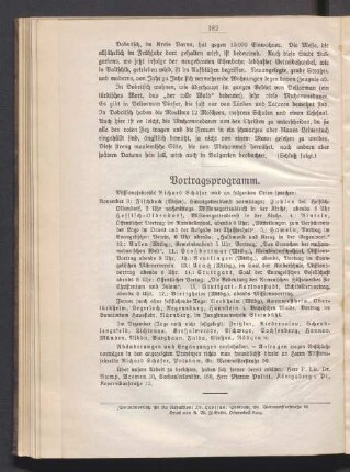 Vortragsprogramm