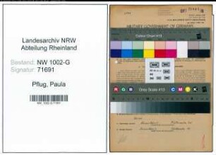 Entnazifizierung Paula Pflug, geb. 07.08.1887 (Kauffrau)