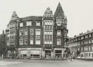 Dresden-Trachau, Leipziger Straße 169. Wohnhaus (um 1900) mit Laden