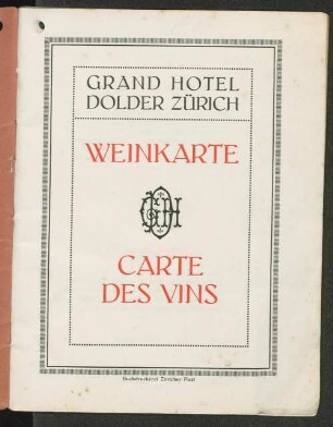 Weinkarte