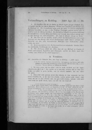 Verhandlungen zu Kolding. - 1440 Apr. 24 - 30.