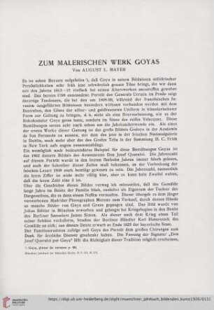 Neue Folge Band III: Zum malerischen Werk Goyas