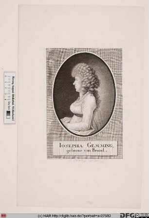 Bildnis Josepha Gemming, geb. von Brand