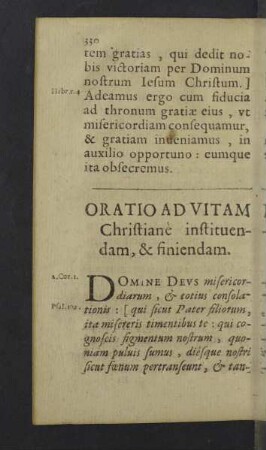 Oratio ad vitam