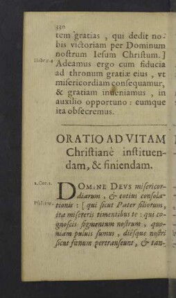 Oratio ad vitam