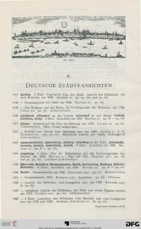 II. Deutsche Städteansichten (Nr. 1447-1936)