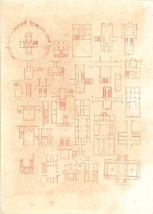 Gärtner, Friedrich von; Grundplan-Skizzen - Grundrisse