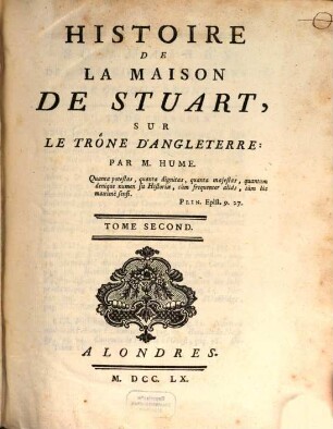 Histoire De La Maison De Stuart, Sur Le Trône D'Angleterre, 2