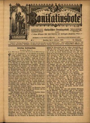 Erste Ausgabe vom Sonntag, den 06. Februar 1898.