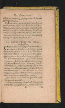 De Contrahentibus Gemina sponsalia.