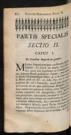 Partis Specialis Sectio II.