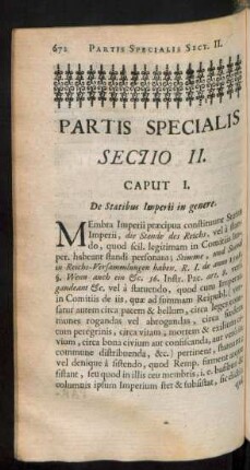 Partis Specialis Sectio II.