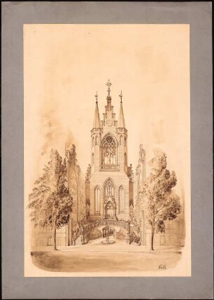 Friedenskirche, Berlin: Perspektivische Ansicht