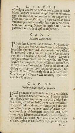 Cap. V. Bellum Illyricum / Cap. VI. Bellum Punicum secundum