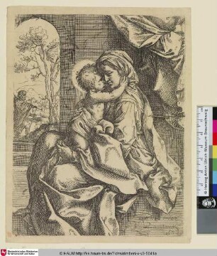 [La Vierge avec l'enfant Jésus; The Madonna and Child; Madonna mit dem Jesuskind, im HIntergrund Josef]