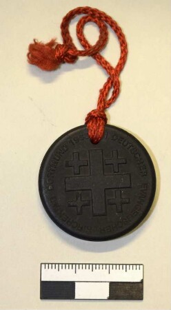 Kohlekeramikmedaille "11. Deutscher Evangelischer Kirchentag Dortmund 1963"
