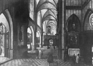Das Innere einer gotischen Kirche