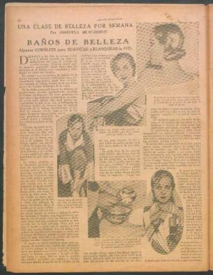 Baños de belleza : Una clase de belleza por semana