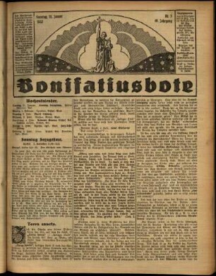 Erste Ausgabe vom Sonntag, den 31. Januar 1932.