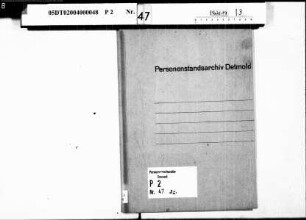 Zivilstandsregister der Juden der Gemeinde Körbecke, Kreis Warburg (GHT 1809-1813, A 1810 1812 1813) (Gemeinde: Körbecke)