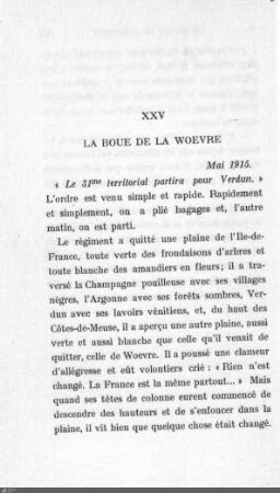 XXV. La boue de la Woevre