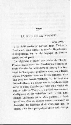 XXV. La boue de la Woevre