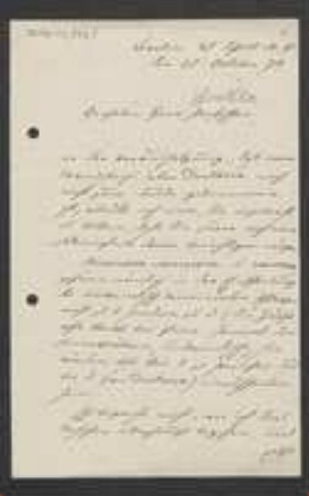 Brief von A. Winkler an Unbekannt