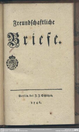 Freundschaftliche Briefe
