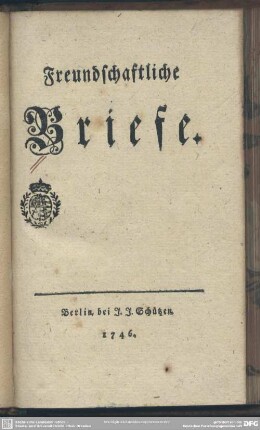 Freundschaftliche Briefe