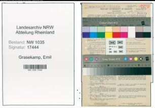 Entnazifizierung Emil Grasekamp , geb. 27.05.1886 (Steiger)