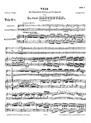 Beethoven's Werke, 86 = Serie 11: Trios für Pianoforte, Violine und Violoncell. Trio : [WoO 38]